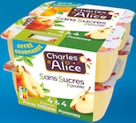 Compote sans sucres ajoutés Pomme/Poire - CHARLES & ALICE dans le catalogue Intermarché Super