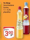 Sirup Verschiedene Sorten im Angebot bei GLOBUS in Oberhausen Sirup Verschiedene Sorten Angebote von Yo bei GLOBUS Oberhausen für 3,00 €