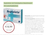 Septolete mit Eukalyptus-Geschmack Angebot in Gera Septolete mit Eukalyptus-Geschmack im aktuellen Prospekt bei LINDA Partnerapotheke in Gera