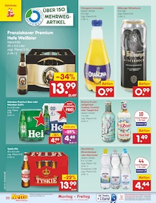 Mineralwasser im aktuellen Netto Marken-Discount Prospekt (Bochum) Mineralwasser im Netto Marken-Discount Prospekt "Aktuelle Angebote" mit 61 Seiten (Bochum)