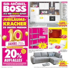 Aktueller SB Möbel Boss Prospekt "JETZT WIRD RICHTIG GESPART!" Seite 1 von 12 Seiten