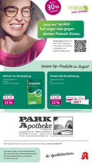 Aktueller mea - meine apotheke Prospekt "Unsere August-Angebote" Seite 1 von 4 Seiten für Kornwestheim