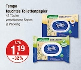 feuchtes Toilettenpapier von Tempo im aktuellen V-Markt Prospekt für 1,19 €