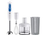 Multiquick MQ 20.236M Pürierstab mit Zubehör-Set, 2 Geschwindigkeiten, Stabmixer Weiß/Blau (600 Watt, 500 ml Zerkleinerer, 600 Messbecher) von BRAUN im aktuellen MediaMarkt Saturn Prospekt für 39,99 €