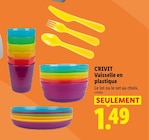 Vaisselle en plastique - CRIVIT en promo chez Lidl Dieppe à 1,49 €