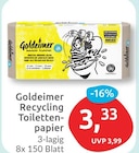 Recycling Toilettenpapier von Goldeimer im aktuellen budni Prospekt