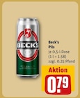 Pils im Angebot bei REWE in Uetze Pils Angebote von Beck's bei REWE Uetze für 0,79 €
