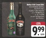 Irish Cream Likör Schokolade Haselnuss Angebote von Baileys bei E center Zwickau für 9,99 €