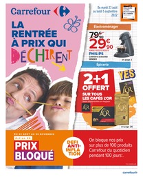 Catalogue Carrefour à Épinal, avec 80 pages Prospectus Carrefour à Épinal, "La rentrée à prix qui déchirent", 80 pages, 23/08/2022 - 05/09/2022