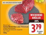 Zartes Rinderfilet oder Filetsteak Angebote von Bauerngut bei E center Falkensee für 3,79 €
