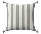 Coussin rayé imprimé à pompon - TEX HOME en promo chez Carrefour Saumur à 6,99 €