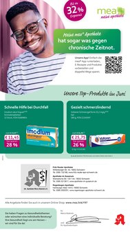 mea - meine apotheke Prospekt der Woche "Unsere Juni-Angebote" Seite 1, 01.06.2026 bis 30.06.2026 für Schwerin Aktueller mea - meine apotheke Prospekt "Unsere Juni-Angebote" Seite 1 von 4 Seiten für Schwerin