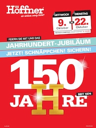 Höffner Prospekt für Lutterbek und Umgebung: „150 JAHRE HÖFFNER“, 8 Seiten, 09.10.2024 - 22.10.2024