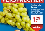 ALDI SÜD - Trauben hell Angebot im Prospekt Trauben hell bei ALDI SÜD im Prospekt "" für 1,29 €