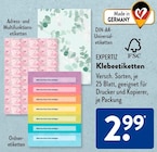 Klebeetiketten von Expertiz im aktuellen ALDI SÜD Prospekt für 2,99 €