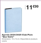 Agenda 2024/2025 Club Plain - Quo Vadis en promo chez Monoprix Nanterre à 11,99 €