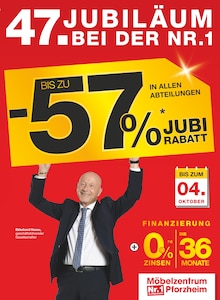 Möbelzentrum Pforzheim Pforzheim Prospekt der aktuellen Woche, gültig von 20.09.2025 bis 04.10.2025 Aktueller Möbelzentrum Pforzheim Pforzheim Prospekt "47. Jubiläum" mit 20 Seiten