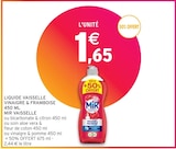 Liquide vaisselle vinaigre & framboise 450 ML - MIR VAISSELLE dans le catalogue Intermarché