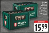 Münchner Hell oder Alkoholfrei im Angebot bei E center in Monheim Münchner Hell oder Alkoholfrei Angebote von Spaten bei E center Monheim für 15,99 €