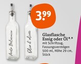 Glasflasche Essig oder Öl im aktuellen tegut Prospekt für 3,99 €