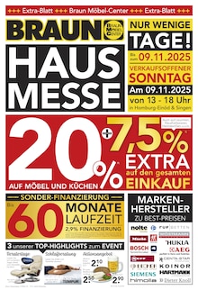 BRAUN Möbel-Center Prospekt HAUSMESSE mit 4 Seiten