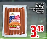 Hot Dog Geflügel Würstchen von Wiesenhof im aktuellen EDEKA Prospekt für 3,49 €