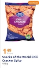 Chili Cracker Spicy im Angebot bei Action in Moers Chili Cracker Spicy Angebote von Snacks of the World bei Action Moers für 1,49 €