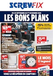 Prospectus Bricolage Screwfix en cours à Rezé et alentours, "LES BONS PLANS", 12 pages, 29/09/2026 - 01/11/2026 Catalogue Bricolage Screwfix en cours à Rezé et alentours, "LES BONS PLANS", 12 pages, 29/09/2026 - 01/11/2026