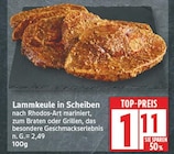 Lammkeule in Scheiben für 1,11 € bei EDEKA im Angebot Lammkeule in Scheiben im aktuellen EDEKA Prospekt