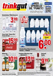 Trinkgut Supermarkt Prospekt der aktuellen Woche mit 8 Seiten, gültig von 20.10.2025 bis 25.10.2025, in Ensdorf und Umgebung Aktueller Trinkgut Supermarkt Prospekt in Ensdorf und Umgebung, "Aktuelle Angebote" mit 8 Seiten, 20.10.2025 - 25.10.2025