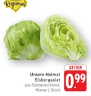 Eisbergsalat im Angebot bei EDEKA in Mainz Eisbergsalat Angebote von Unsere Heimat bei EDEKA Mainz für 0,99 €