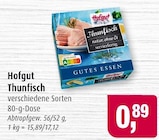 Thunfisch Angebote von Hofgut bei Markant Wismar für 0,89 €