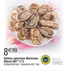 Promo Huîtres spéciales Marennes Oléron IGP(1) n°3 à 8,99 € dans le catalogue Cora à Margency