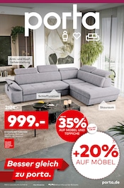 Aktueller porta Möbel Prospekt mit Couch, "Besser gleich zu porta.", Seite 1