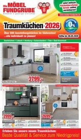 Kuchen im Die Möbelfundgrube Prospekt in Trier Aktueller Die Möbelfundgrube Prospekt mit Kuchen, "Traumküchen 2026", Seite 1