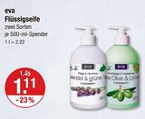 Flüssigseife Lavendel & grüner Angebote von eva bei V-Markt Kempten für 1,11 €