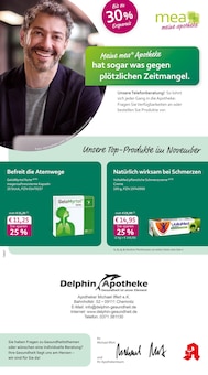 mea - meine apotheke Prospekt der Woche "Unsere November-Angebote" Seite 1, 01.11.2025 bis 30.11.2025 für Chemnitz Aktueller mea - meine apotheke Prospekt "Unsere November-Angebote" Seite 1 von 4 Seiten für Chemnitz