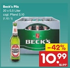 Aktuelle Becks Angebote bei Netto Marken-Discount in Düsseldorf Aktuelles Pils Angebot bei Netto Marken-Discount in Düsseldorf ab 10,99 €