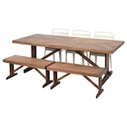 Tisch + 3 Stühle + 2 Bänke für draußen Akazie/beige Akazie von NORRMANSÖ / NORRMANSÖ für 925,98 € bei IKEA im Angebot Tisch + 3 Stühle + 2 Bänke für draußen Akazie/beige Akazie von NORRMANSÖ / NORRMANSÖ im aktuellen IKEA Prospekt