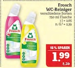 Aktuelles WC-Reiniger Himbeer-Essig oder Zitrone Angebot bei Marktkauf in Nürnberg ab 1,99 €