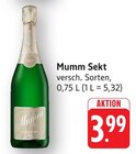 Sekt im Angebot bei E center in Göppingen Sekt Angebote von Mumm bei E center Göppingen für 3,99 €