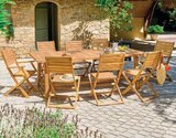 Ensemble table et assises pliantes saone en promo chez Hyper U Aix-en-Provence à 629,00 €