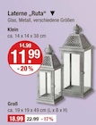 Laterne „Ruta“ im Angebot bei V-Markt in Kaufbeuren Laterne „Ruta“ Angebote bei V-Markt Kaufbeuren für 11,99 €