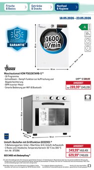Waschmaschine im METRO Prospekt "Wochenangebote" mit 53 Seiten (Detmold)