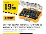 Promo Coffret 32 pièces - embouts de vissage + porte embouts magnétique à 19,90 € dans le catalogue Tout Faire à Acheux-en-Amiénois
