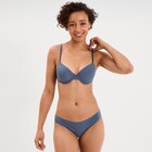Soutien-gorge corbeille microfibre bleu gris femme à 10,99 € dans le catalogue La Halle