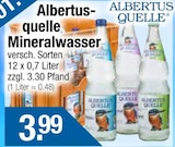 Mineralwasser von Albertus Quelle im aktuellen Getränke City Prospekt für 3,99 €