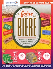 Catalogue Supermarchés E.Leclerc en cours à Sainte-Bazeille et alentours, "la foire à la BIÈRE", 20 pages, 14/10/2025 - 25/10/2025