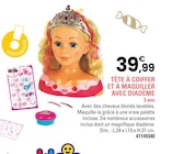 Tête à coiffer et à maquiller avec diademe en promo chez JouéClub Poitiers à 39,99 €