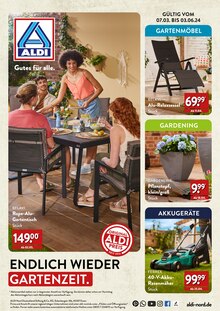 Tisch im ALDI Nord Prospekt "ENDLICH WIEDER GARTENZEIT." mit 33 Seiten (Wuppertal)